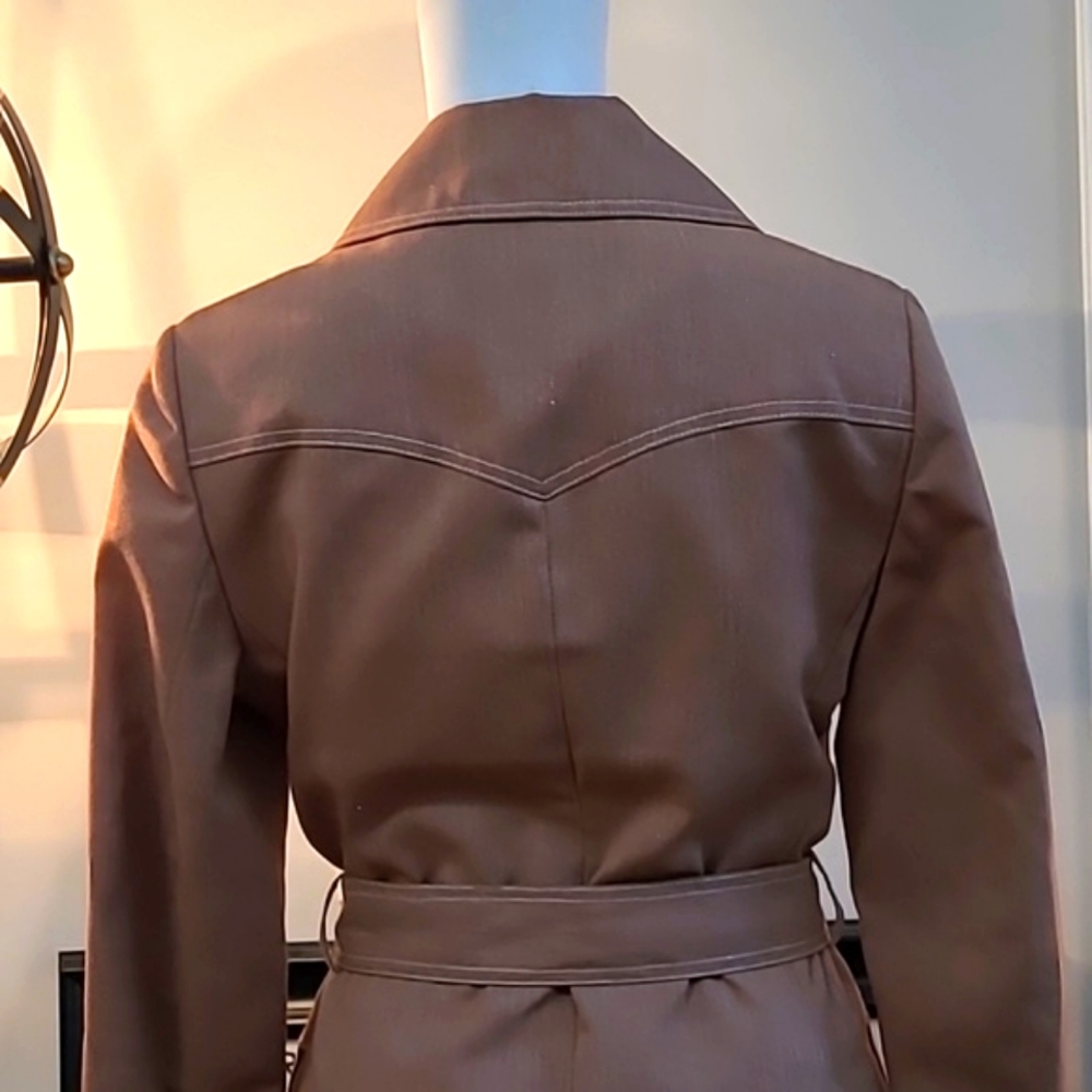 Anne Klein Light Brown Belted Blazer - Picture 12 of 16